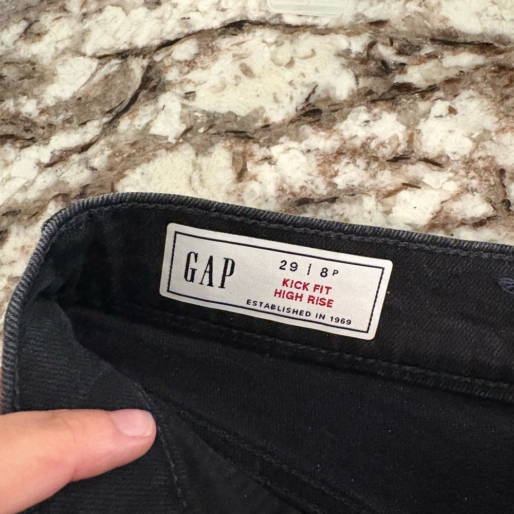 GAP Black High Rise Kick Fit Jeans
